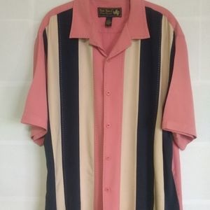Nat Nast men's large short sleeve shirt, 100% Silk